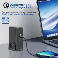 Зарядний пристрій Promate ganport-140w.black - Фото