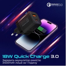Зарядний пристрій Promate powerport-25ac.black - Фото