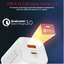 Зарядний пристрій Promate powerport-33.white - Фото
