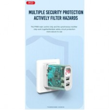 Зарядное устройство XO L95 (2USB/2.4A) + USB - MicroUSB White (XO-L95-M) - Фото