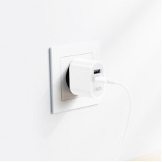 Зарядний пристрій XO L97 (1Type-C/1USB/2.4A) + Type-C — Type-C White (XO-L97-TC) - Фото