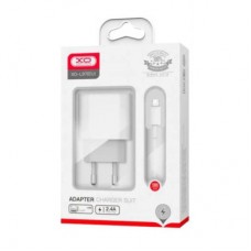 Зарядное устройство XO L97 (1Type-C/1USB/2.4A) + USB - MicroUSB White (XO-L97-MC) - Фото