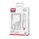 Зарядное устройство XO L97 (1Type-C/1USB/2.4A) + USB - MicroUSB White (XO-L97-MC)
