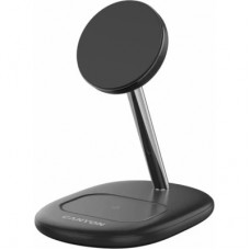 Зарядний пристрій Canyon wireless charger WCS-205 15 W Qi2 2in1 Black (CNS-WCS205B) - Фото