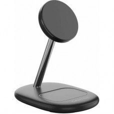 Зарядний пристрій Canyon wireless charger WCS-205 15 W Qi2 2in1 w/o adapter Black (CNS-WCS205BW/A) - Фото