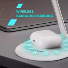 Зарядний пристрій Canyon wireless charger WCS-205 15 W Qi2 2in1 w/o adapter Black (CNS-WCS205BW/A) - Фото