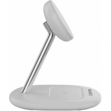 Зарядний пристрій Canyon wireless charger WCS-205 15 W Qi2 2in1 w/o adapter White (CNS-WCS205WW/A) - Фото