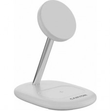 Зарядний пристрій Canyon wireless charger WCS-205 15 W Qi2 2in1 White (CNS-WCS205W) - Фото