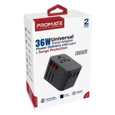 Зарядний пристрій Promate tripmate-36w.black - Фото