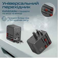 Зарядний пристрій Promate tripmate-36w.black - Фото