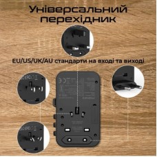 Зарядний пристрій Promate tripmate-gan70r - Фото