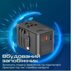 Зарядний пристрій Promate tripmate-gan70r - Фото