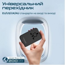 Зарядний пристрій Promate tripmate-gan75 - Фото
