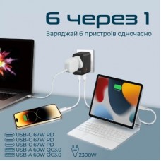 Зарядний пристрій Promate tripmate-gan75 - Фото