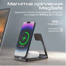 Зарядний пристрій Promate aurafold-trio - Фото