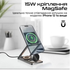 Зарядний пристрій Promate lucidfold-trio - Фото