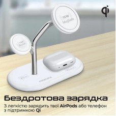 Зарядний пристрій Promate synergy-pro.white - Фото