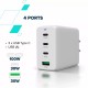 Зарядний пристрій Canyon CU100ACC GaN 100 W 3xPD 1xQC EU White (CNS-CUW100ACC)