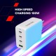 Зарядний пристрій Canyon CU100ACC GaN 100 W 3xPD 1xQC EU White (CNS-CUW100ACC)