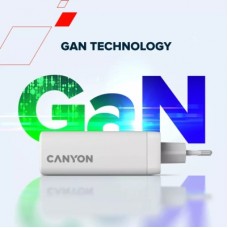 Зарядний пристрій Canyon CU140ACC GaN 150 W 3xPD 1xQC EU White (CNS-CUW140ACC) - Фото