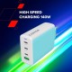Зарядний пристрій Canyon CU140ACC GaN 150 W 3xPD 1xQC EU White (CNS-CUW140ACC)