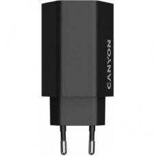 Зарядний пристрій Canyon HEXAGON 65 GaN 65 W 2xPD 1xQC EU Black (CND-CHAHEX65B) - Фото