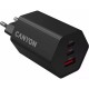 Зарядний пристрій Canyon HEXAGON 65 GaN 65 W 2xPD 1xQC EU Black (CND-CHAHEX65B)