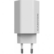 Зарядний пристрій Canyon HEXAGON 65 GaN 65 W 2xPD 1xQC EU White (CND-CHAHEX65W) - Фото