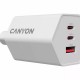 Зарядний пристрій Canyon HEXAGON 65 GaN 65 W 2xPD 1xQC EU White (CND-CHAHEX65W)