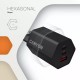 Зарядний пристрій Canyon HEXAGON 65 GaN 65 W 2xPD 1xQC EU White (CND-CHAHEX65W)