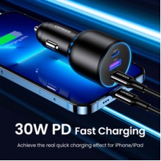 Зарядний пристрій Ugreen 3xUSB 130 W (2xUSB-C+USB-A) QC 3.0 black (CD293) (90413) - Фото