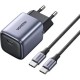 Зарядний пристрій Ugreen 1xUSB 30 W (USB-C) Gan PD Nexode Mini + PD cable Grey CD319 (25257)