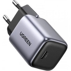Зарядний пристрій Ugreen 1xUSB 30 W (USB-C) Gan PD Nexode Mini + PD cable Grey CD319 (25257) - Фото