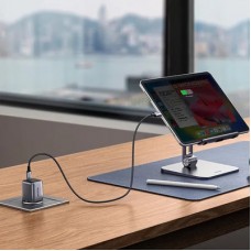Зарядний пристрій Ugreen 1xUSB 30 W (USB-C) Gan PD Nexode Mini + PD cable Grey CD319 (25257) - Фото