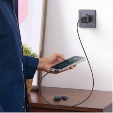 Зарядний пристрій Ugreen 1xUSB 30 W (USB-C) Gan PD Nexode Mini + PD cable Grey CD319 (25257) - Фото