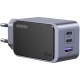 Зарядний пристрій Ugreen 3xUSB 65 W (2xUSB-C+USB-A) Gan Nexode Fast Charger Grey X553 (35042)