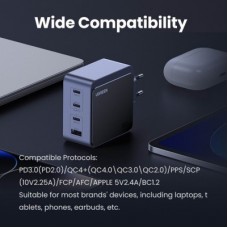 Зарядний пристрій Ugreen 4xUSB 100 W (3xUSB-C+USB-A) Gan Nexode Fast Charger Grey X553 (35043) - Фото
