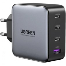 Зарядний пристрій Ugreen 4xUSB 100 W (3xUSB-C+USB-A) Gan Tech Fast GAN Charger black CD226 (40747) - Фото