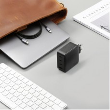 Зарядний пристрій Ugreen 4xUSB 100 W (3xUSB-C+USB-A) Gan Tech Fast GAN Charger black CD226 (40747) - Фото
