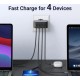 Зарядний пристрій Ugreen 4xUSB 100 W (3xUSB-C+USB-A) Gan Tech Fast GAN Charger black CD226 (40747)