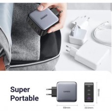 Зарядний пристрій Ugreen 4xUSB 100 W (3xUSB-C+USB-A) Gan Tech Fast GAN Charger black CD226 (40747) - Фото