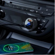 Зарядний пристрій Acefast 2xUSB 63 W (USB-C + USB-A) B6 with digital display (6974316280972) - Фото