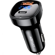 Зарядний пристрій Acefast 2xUSB 66 W (USB-C + USB-A) B4 with digital display (6974316280392) - Фото