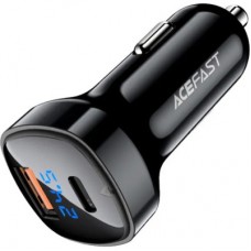 Зарядний пристрій Acefast 2xUSB 66 W (USB-C + USB-A) B4 with digital display (6974316280392) - Фото