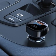 Зарядний пристрій Acefast 2xUSB 66 W (USB-C + USB-A) B4 with digital display (6974316280392) - Фото