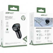 Зарядний пристрій Acefast 2xUSB 66 W (USB-C + USB-A) B4 with digital display (6974316280392) - Фото