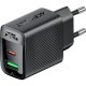 Зарядний пристрій Acefast 2xUSB 30 W (USB-C+USB-A) Gan A98 Black (6974316283263)