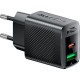 Зарядний пристрій Acefast 2xUSB 30 W (USB-C+USB-A) Gan A98 Black (6974316283263)