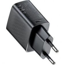 Зарядний пристрій Acefast 2xUSB 30 W (USB-C+USB-A) Gan A98 Black (6974316283263) - Фото