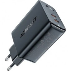 Зарядний пристрій Acefast 2xUSB 50 W (USB-C+USB-C) Gan A29 Fast Charger Black (6974316281443) - Фото